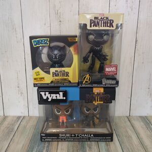 Funko Black Panther Bundle T'Challa Shuri Dorbz Vynl Wacky Wobbler MCU MCC GitD